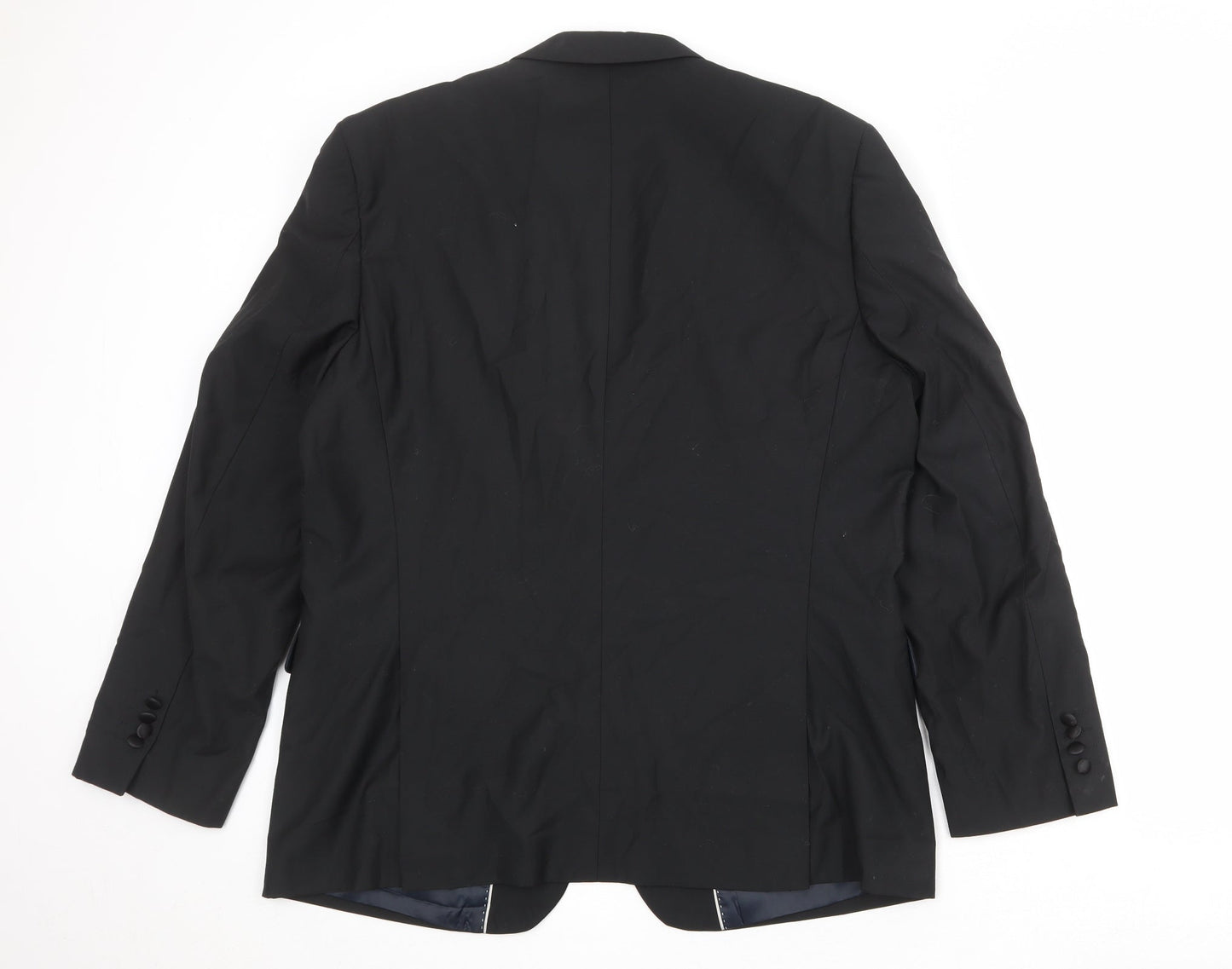 French Connection Mens Black Polyester Jacket Suit Jacket Size 44 Regular - Satin Trim