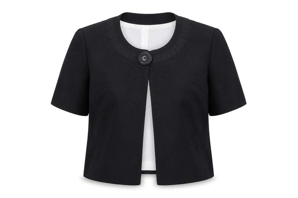 Marks and Spencer Womens Black Cotton Jacket Blazer Size 10