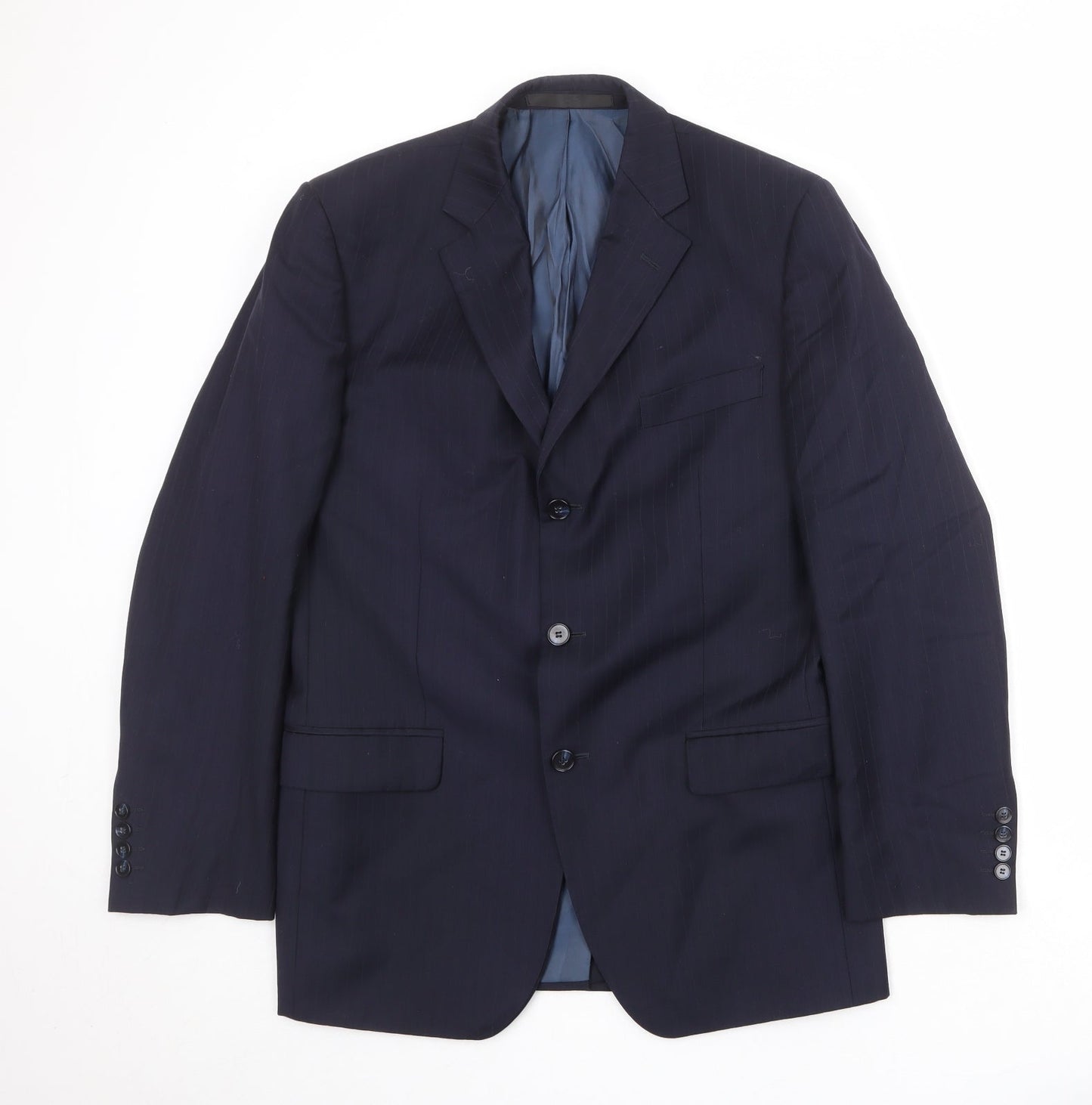 Marks and Spencer Mens Blue Wool Jacket Suit Jacket Size 40 Regular