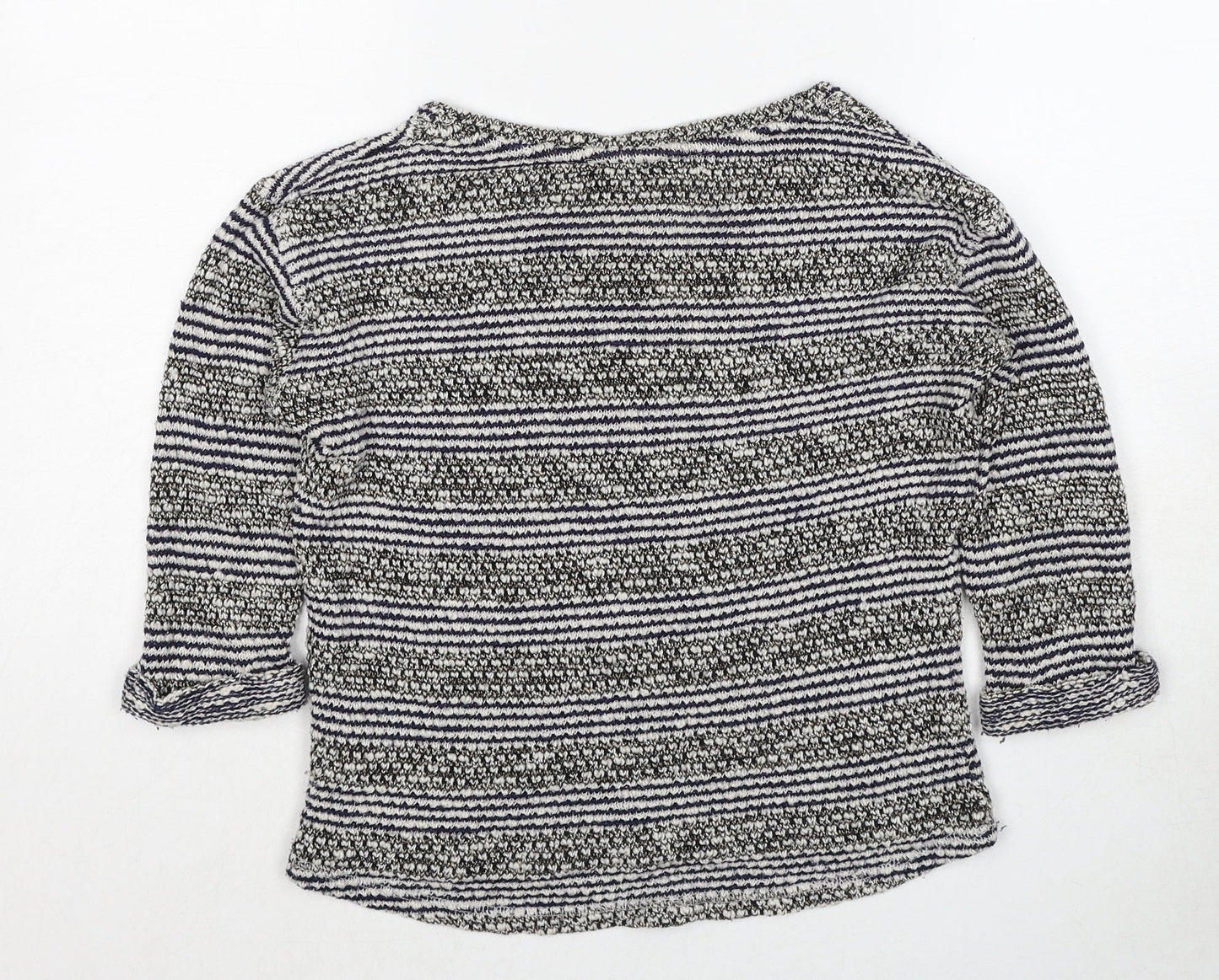 NEXT Womens Multicoloured Boat Neck Cotton Pullover Jumper Size 6