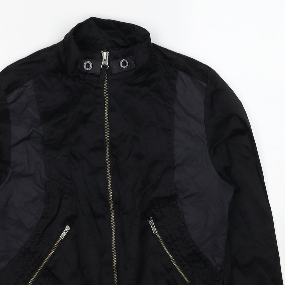 Duck and Cover Womens Black Bomber Jacket Jacket Size XS Zip