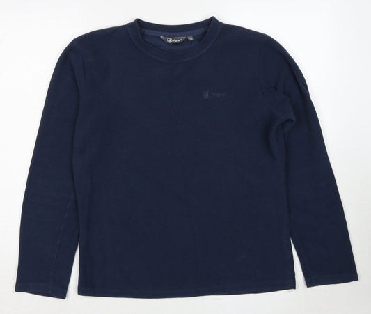 Hi Gear Womens Blue Polyester Pullover Sweatshirt Size 10 Pullover
