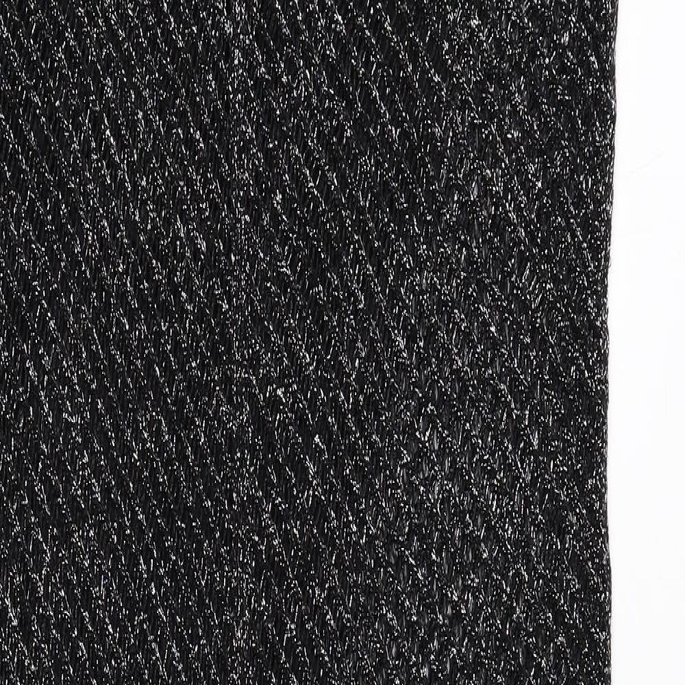 Marks and Spencer Womens Black Cotton A-Line Size M Round Neck Pullover