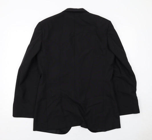St Michael Mens Black Polyester Tuxedo Suit Jacket Size 40 Regular