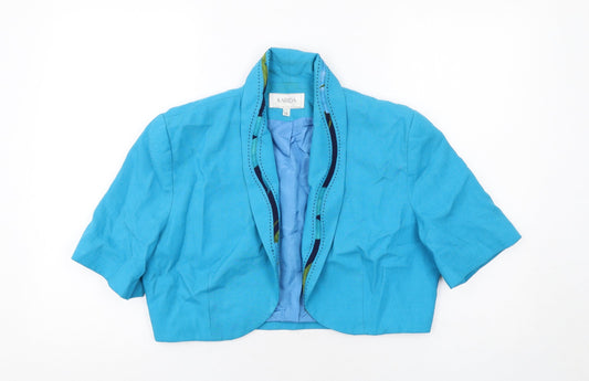 Karida Womens Blue Jacket Blazer Size 14