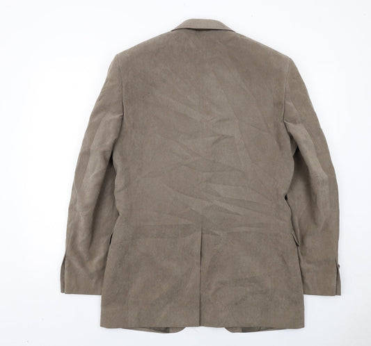 Marks and Spencer Mens Brown Polyester Jacket Blazer Size 38 Regular