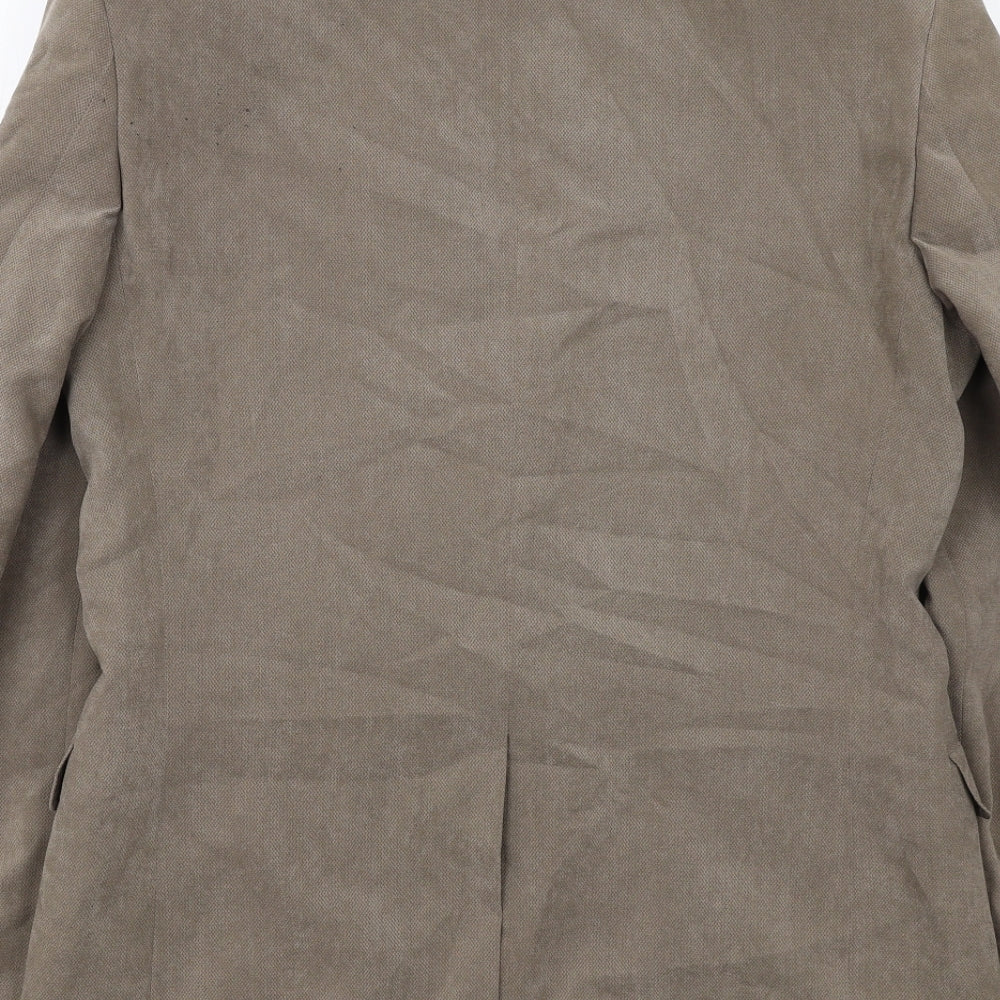 Marks and Spencer Mens Brown Polyester Jacket Blazer Size 38 Regular