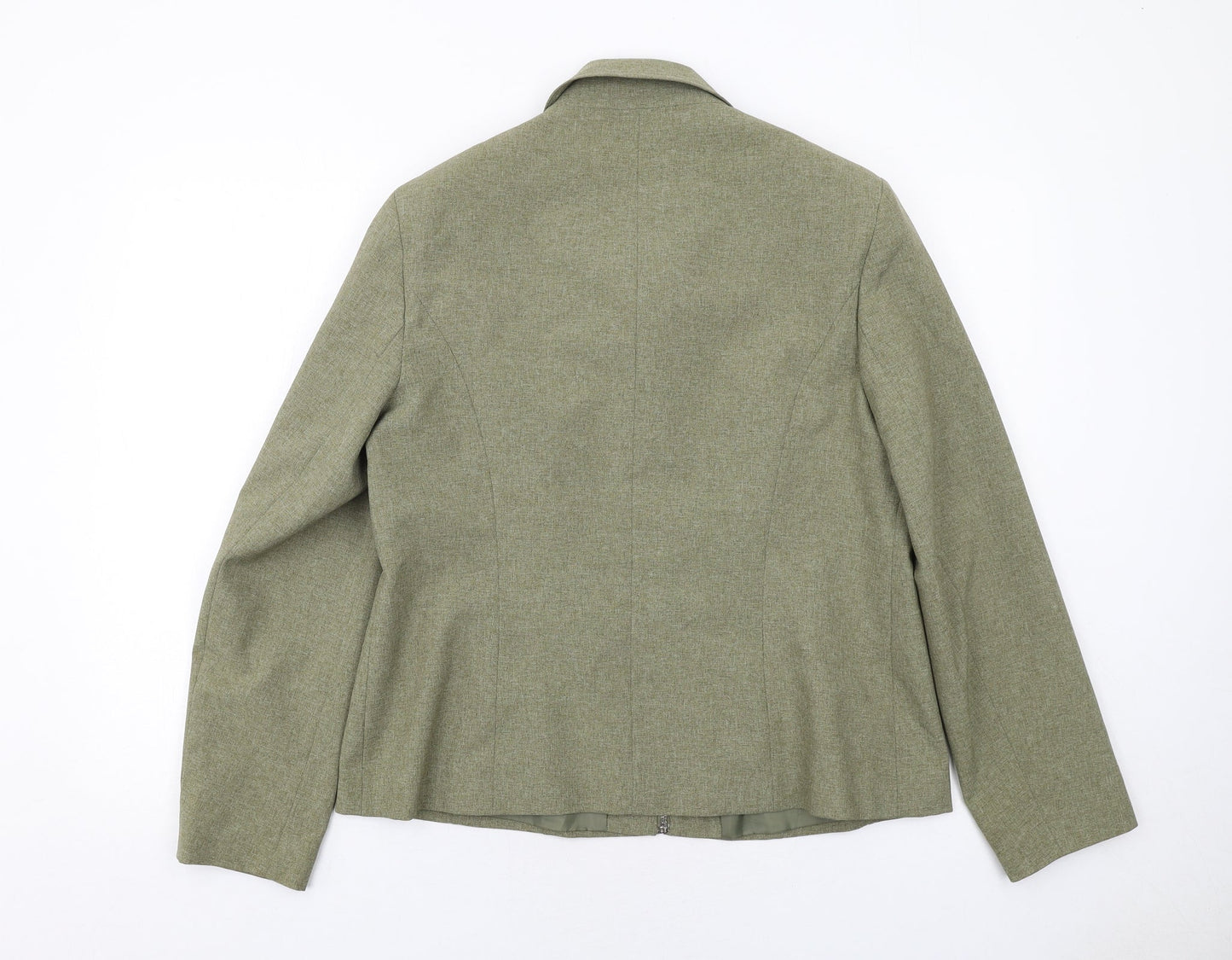 Berkertex Womens Green Geometric Jacket Size 16 Zip