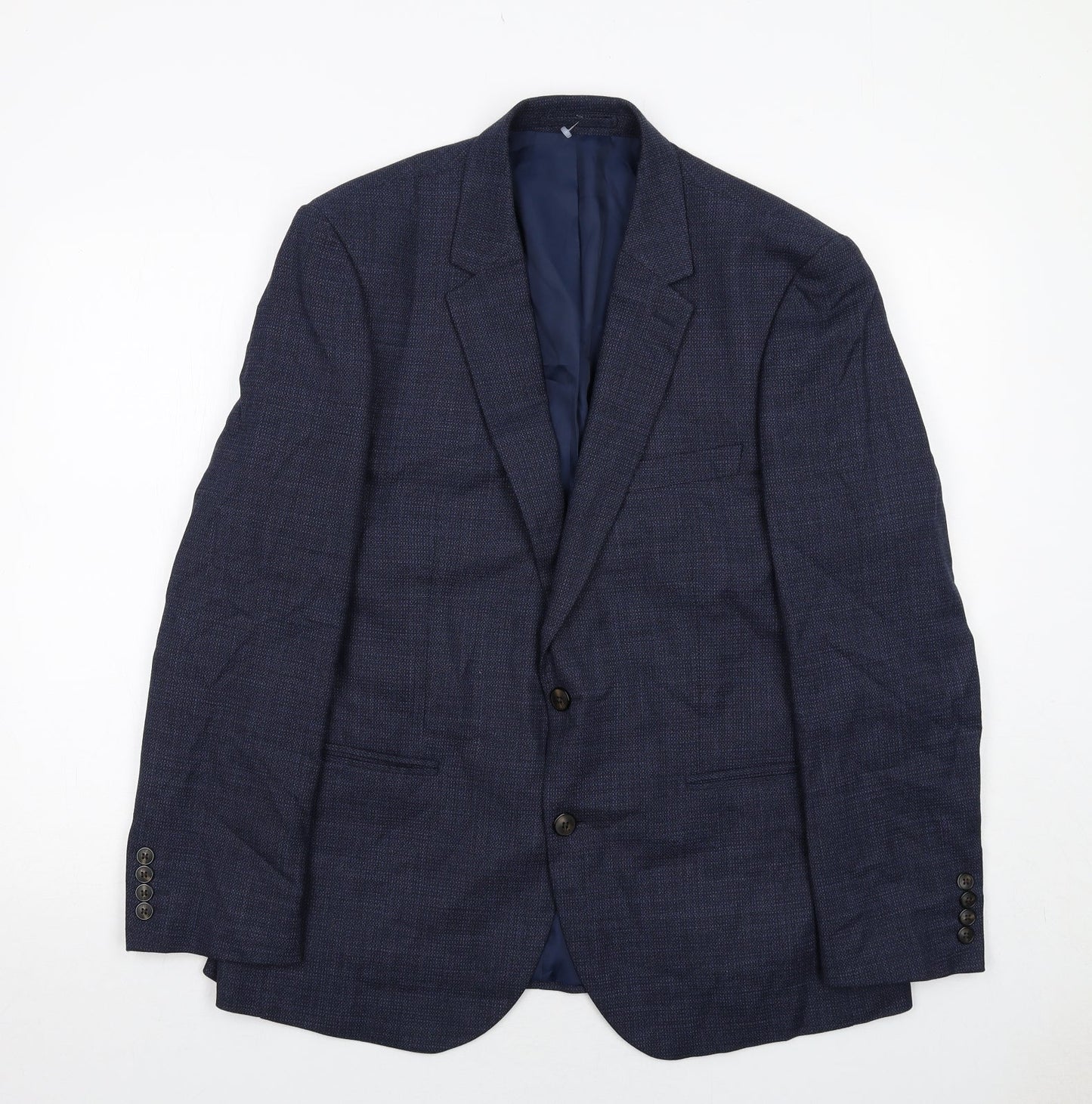 Marks and Spencer Mens Blue Polyester Jacket Suit Jacket Size 42 Regular
