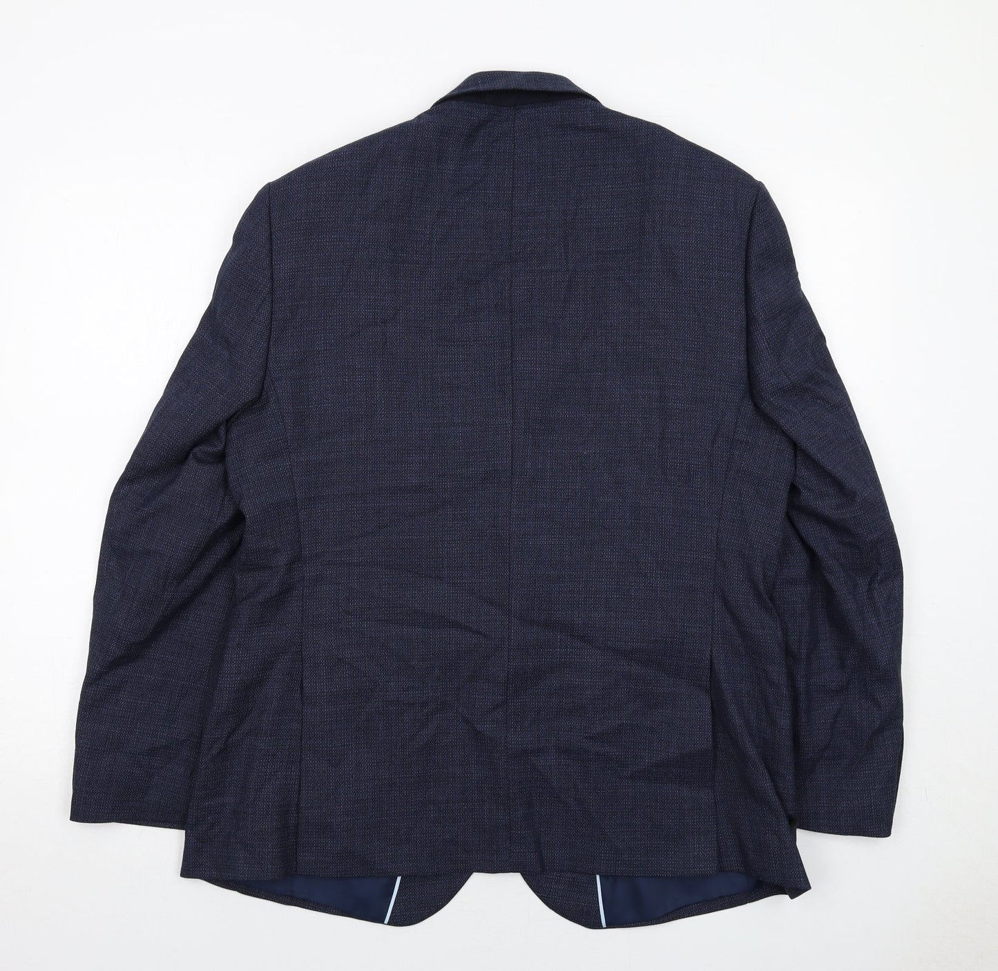 Marks and Spencer Mens Blue Polyester Jacket Suit Jacket Size 42 Regular