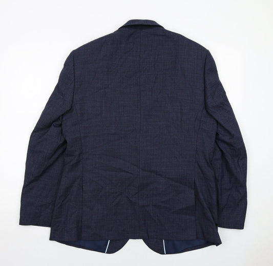 Marks and Spencer Mens Blue Polyester Jacket Suit Jacket Size 42 Regular
