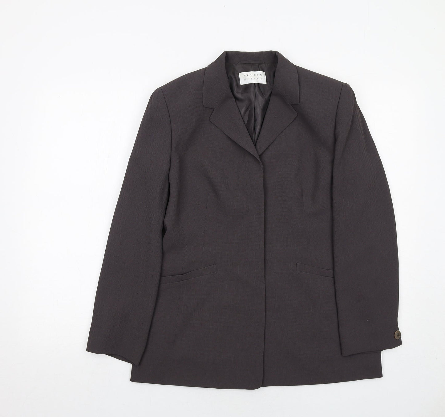 Precis Womens Grey Jacket Size 12 Button