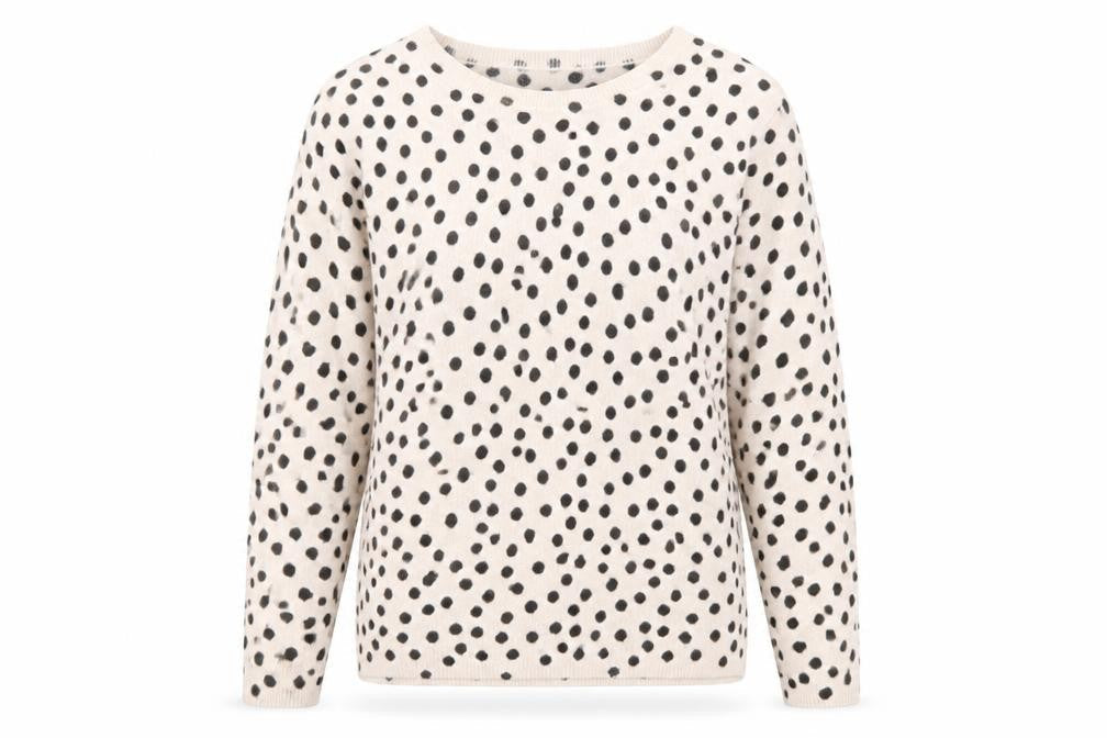 Marks and Spencer Womens Pink Round Neck Polka Dot Acrylic Pullover Jumper Size 12