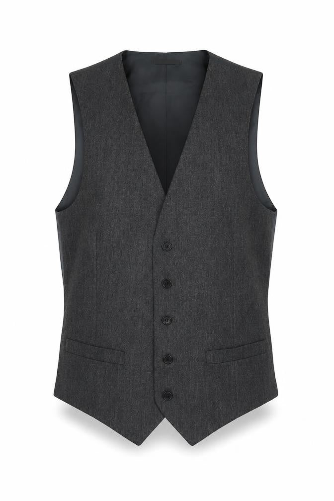 Marks and Spencer Mens Grey Polyester Jacket Suit Waistcoat Size 38 Regular