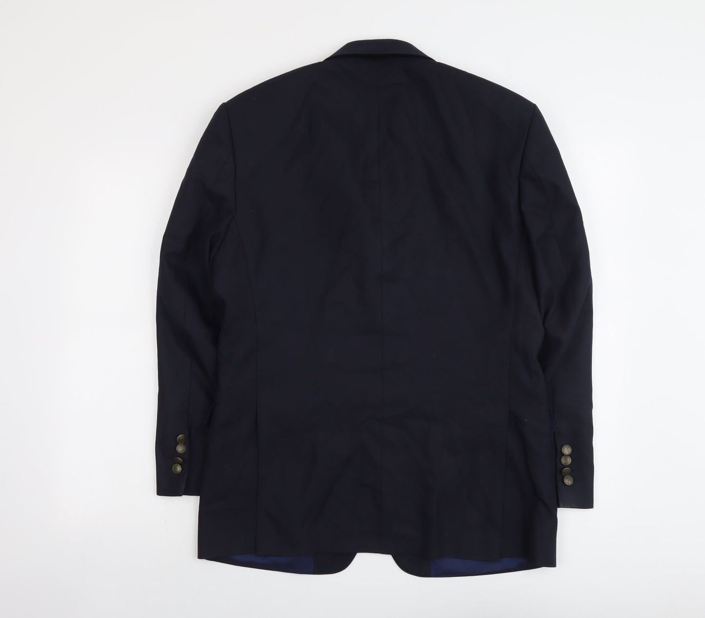 Marks and Spencer Mens Blue Polyester Jacket Suit Jacket Size 38 Regular