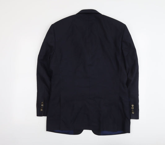 Marks and Spencer Mens Blue Polyester Jacket Suit Jacket Size 38 Regular