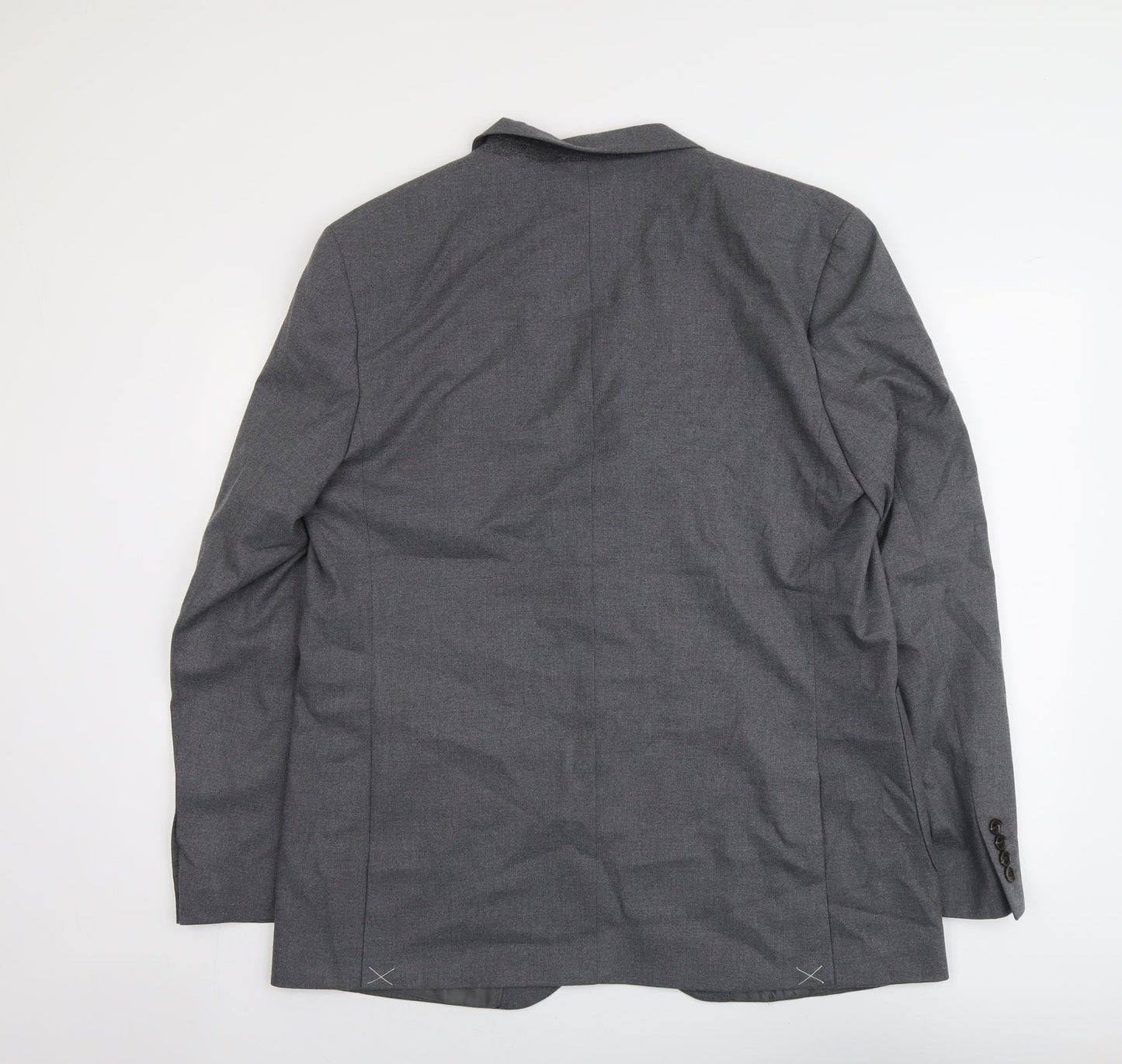 Marks and Spencer Mens Grey Polyacrylate Fibre Jacket Suit Jacket Size 44 Regular