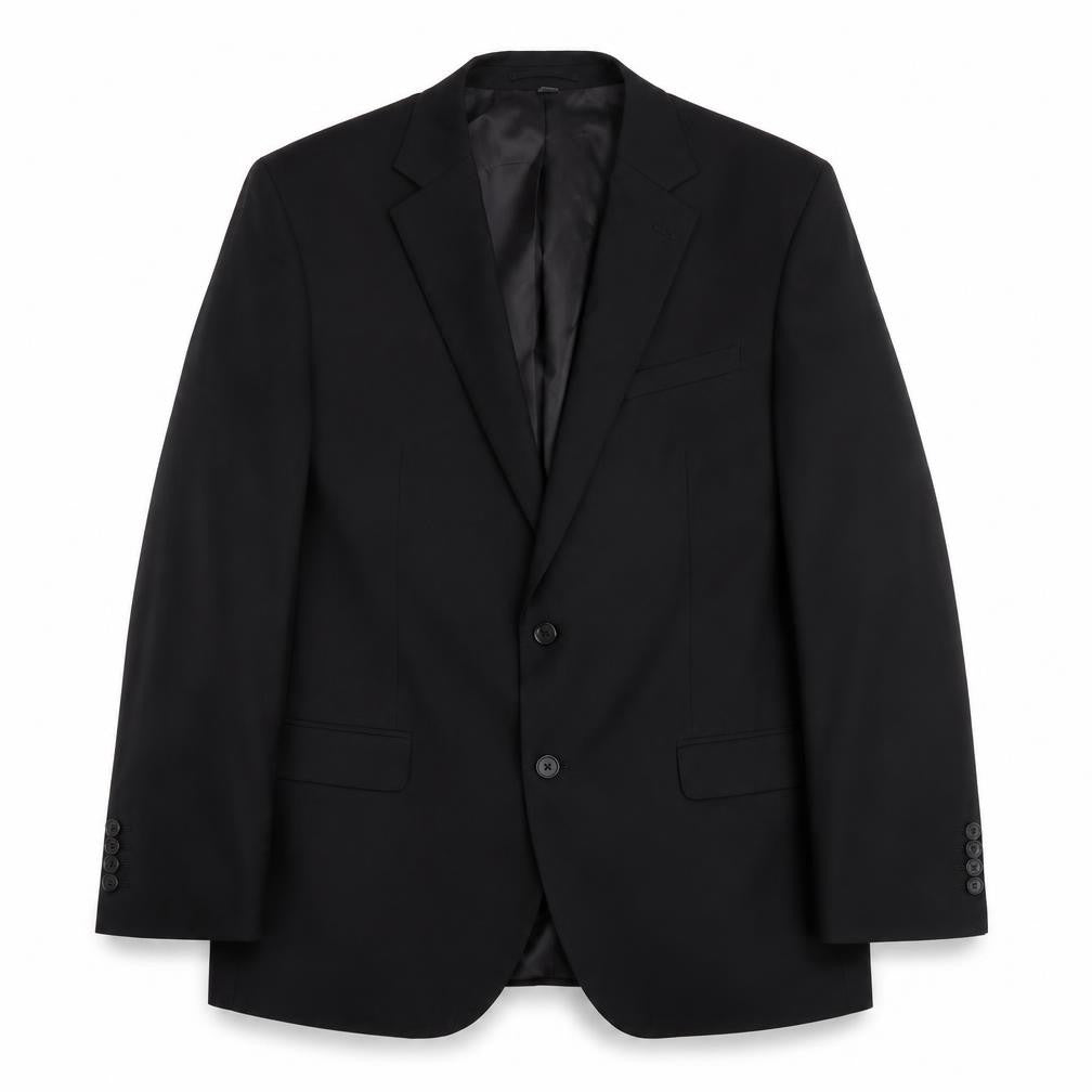 Marks and Spencer Mens Black Polyester Jacket Suit Jacket Size 42 Regular