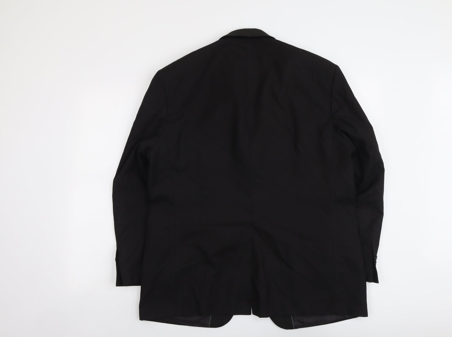 Marks and Spencer Mens Black Polyester Jacket Suit Jacket Size 42 Regular