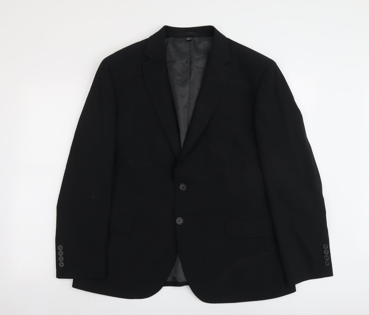 Marks and Spencer Mens Black Wool Jacket Suit Jacket Size 44 Regular