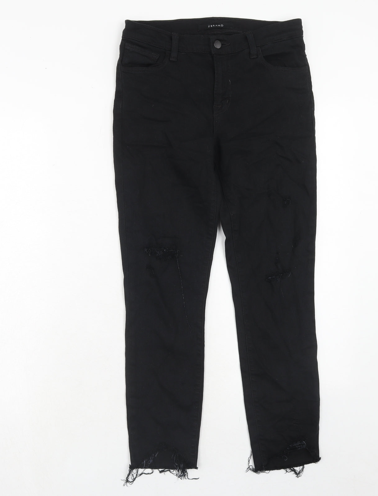 J.Brand Womens Black Cotton Skinny Jeans Size 27 in Regular Zip