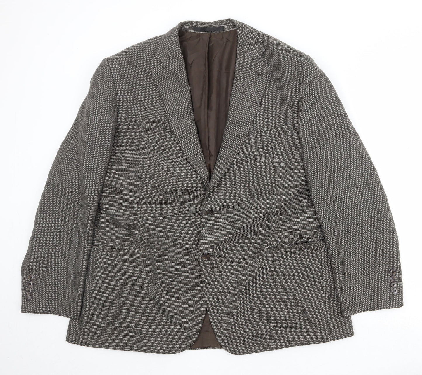 Marks and Spencer Mens Brown Polyester Jacket Suit Jacket Size 46 Regular