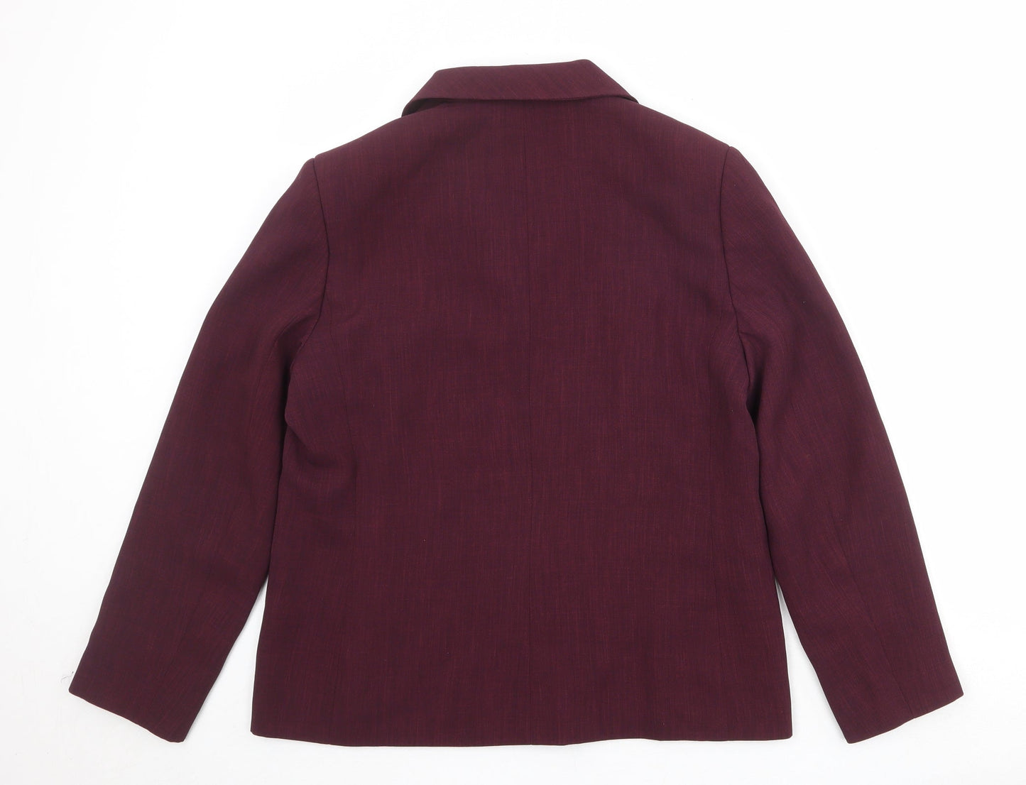 Liza Lovell Womens Purple Polyester Jacket Blazer Size 14