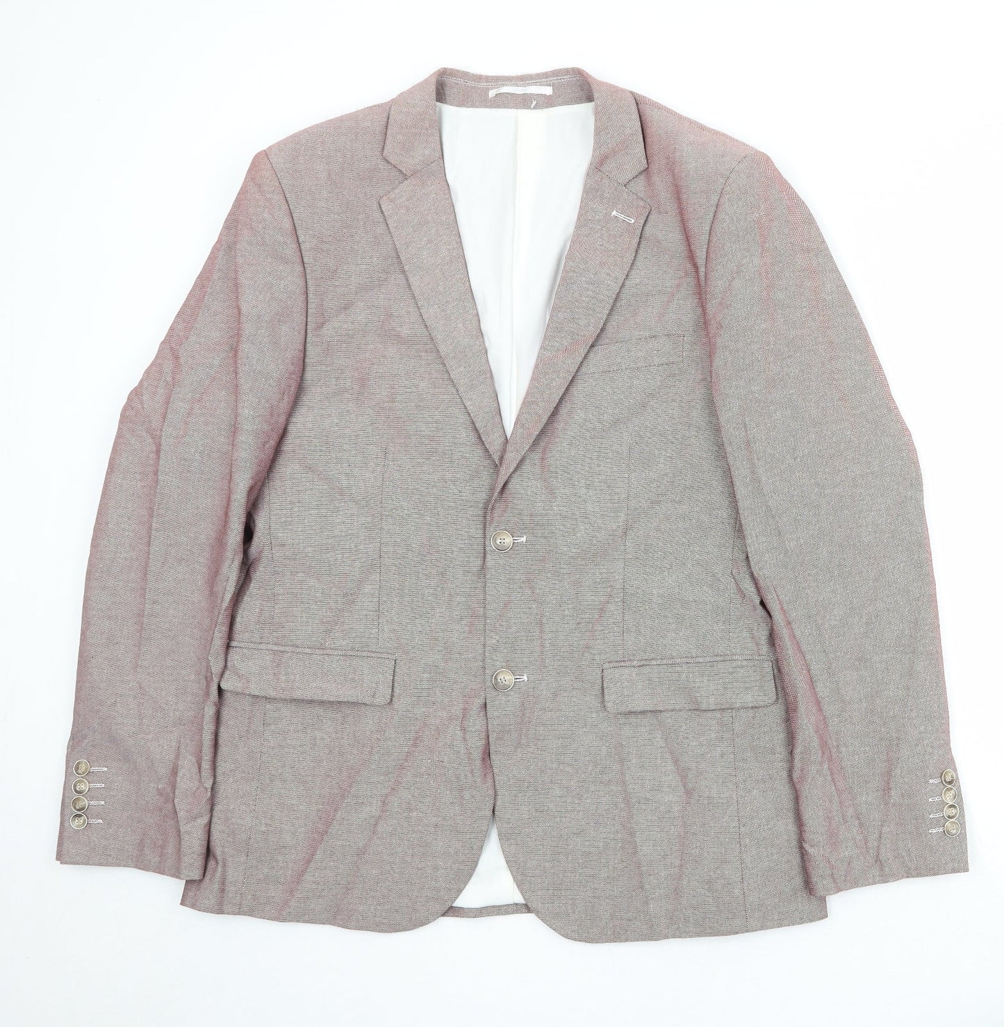 New Look Mens Red Polyester Jacket Suit Jacket Size 42 Regular