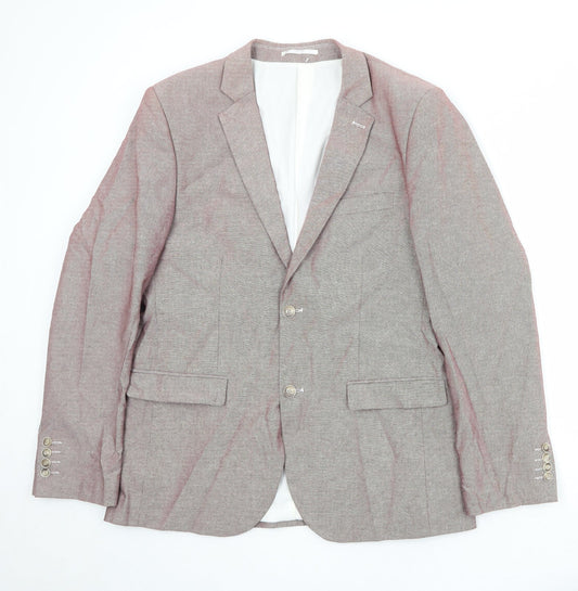 New Look Mens Red Polyester Jacket Suit Jacket Size 42 Regular