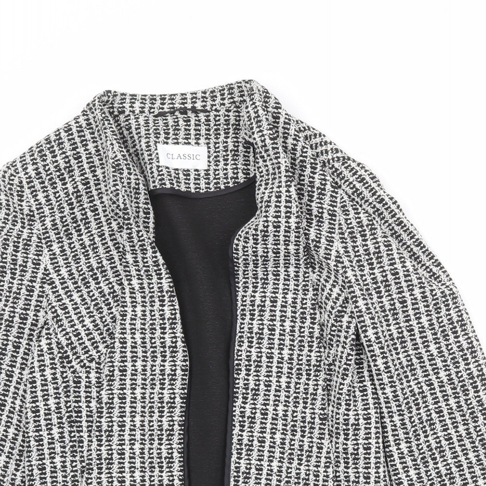 Marks and Spencer Womens Black Geometric Jacket Blazer Size 12