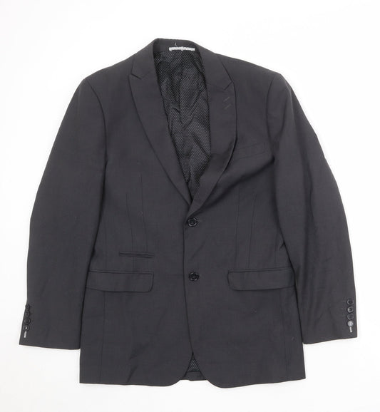 Skopes Mens Black Polyester Jacket Suit Jacket Size 36 Regular
