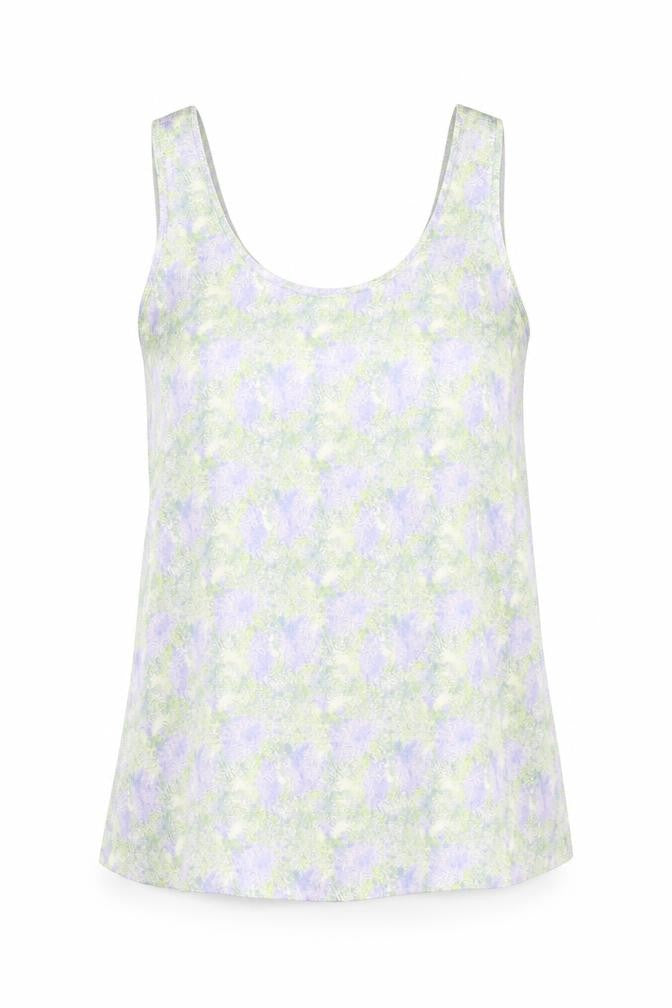 Marks and Spencer Womens Multicoloured Geometric Polyester Basic Tank Size 8 Round Neck