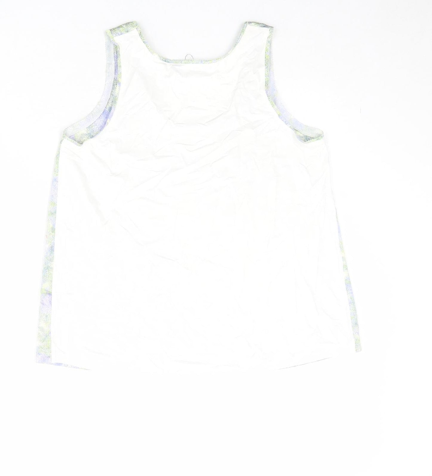 Marks and Spencer Womens Multicoloured Geometric Polyester Basic Tank Size 8 Round Neck