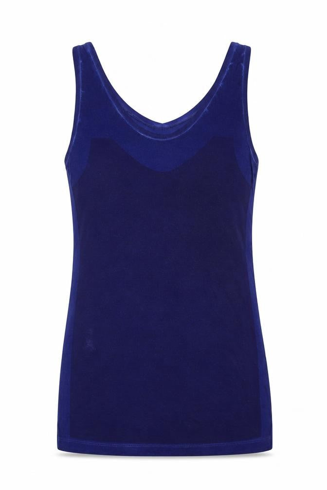 Womens UK Size XS French Connection Blue Viscose Tank
