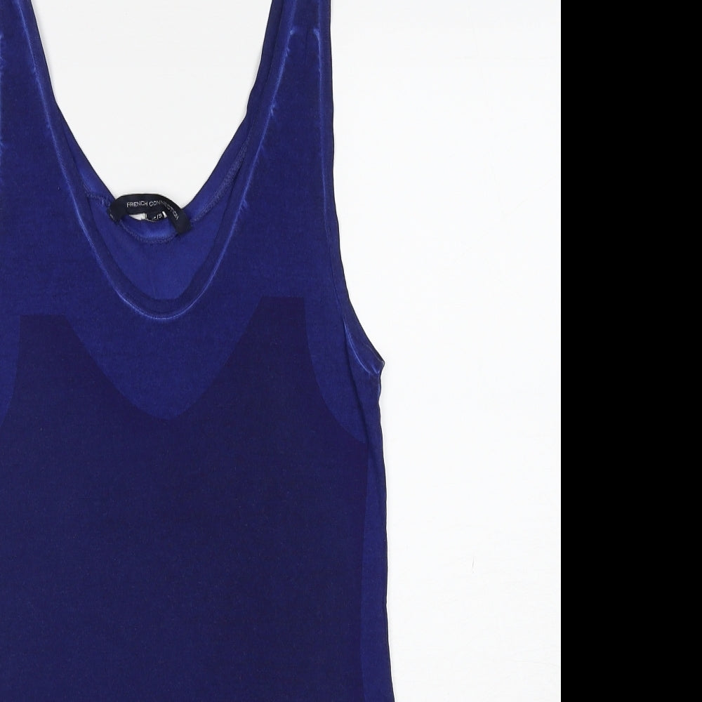 French Connection Womens Blue Viscose Basic Tank Size XS Round Neck - Size XS-S