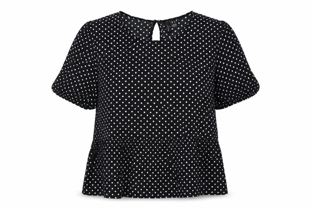 Womens UK Size M VERO MODA Black Viscose Blouse