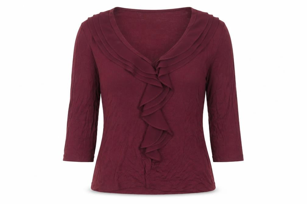 H&M Womens Purple Viscose Basic Blouse Size XS V-Neck