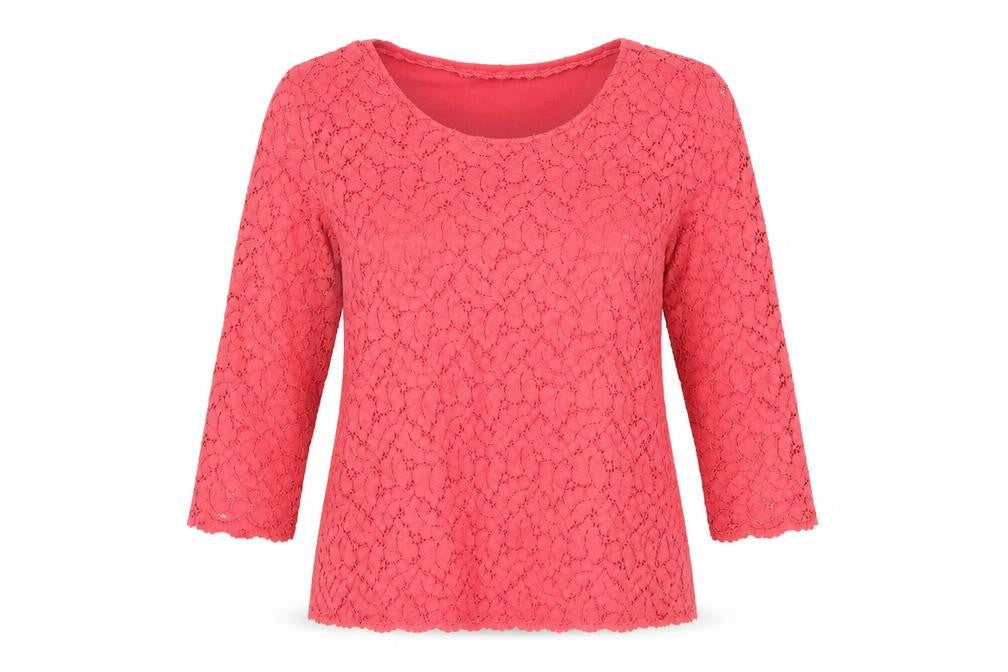 Marks and Spencer Womens Pink Cotton Basic Blouse Size 8 Boat Neck