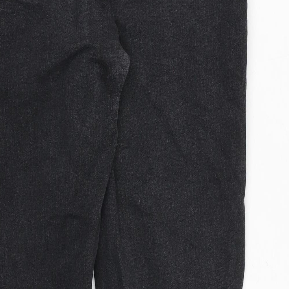 Marks and Spencer Womens Black Cotton Skinny Jeans Size 12 Regular Zip