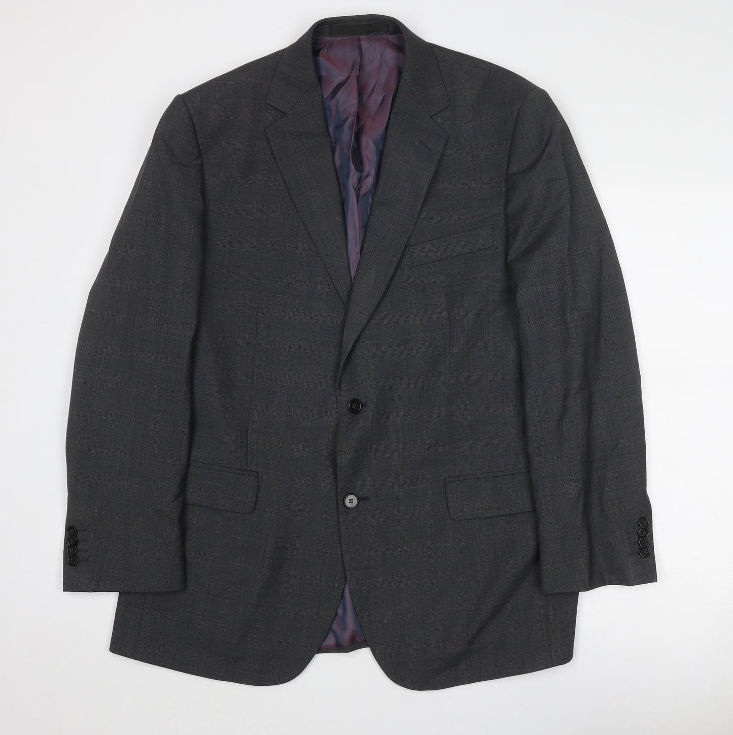 Colliezione Mens Grey Polyester Jacket Suit Jacket Size 40 Regular