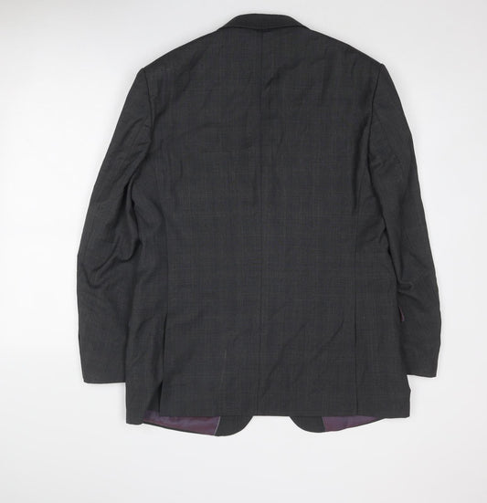 Colliezione Mens Grey Polyester Jacket Suit Jacket Size 40 Regular