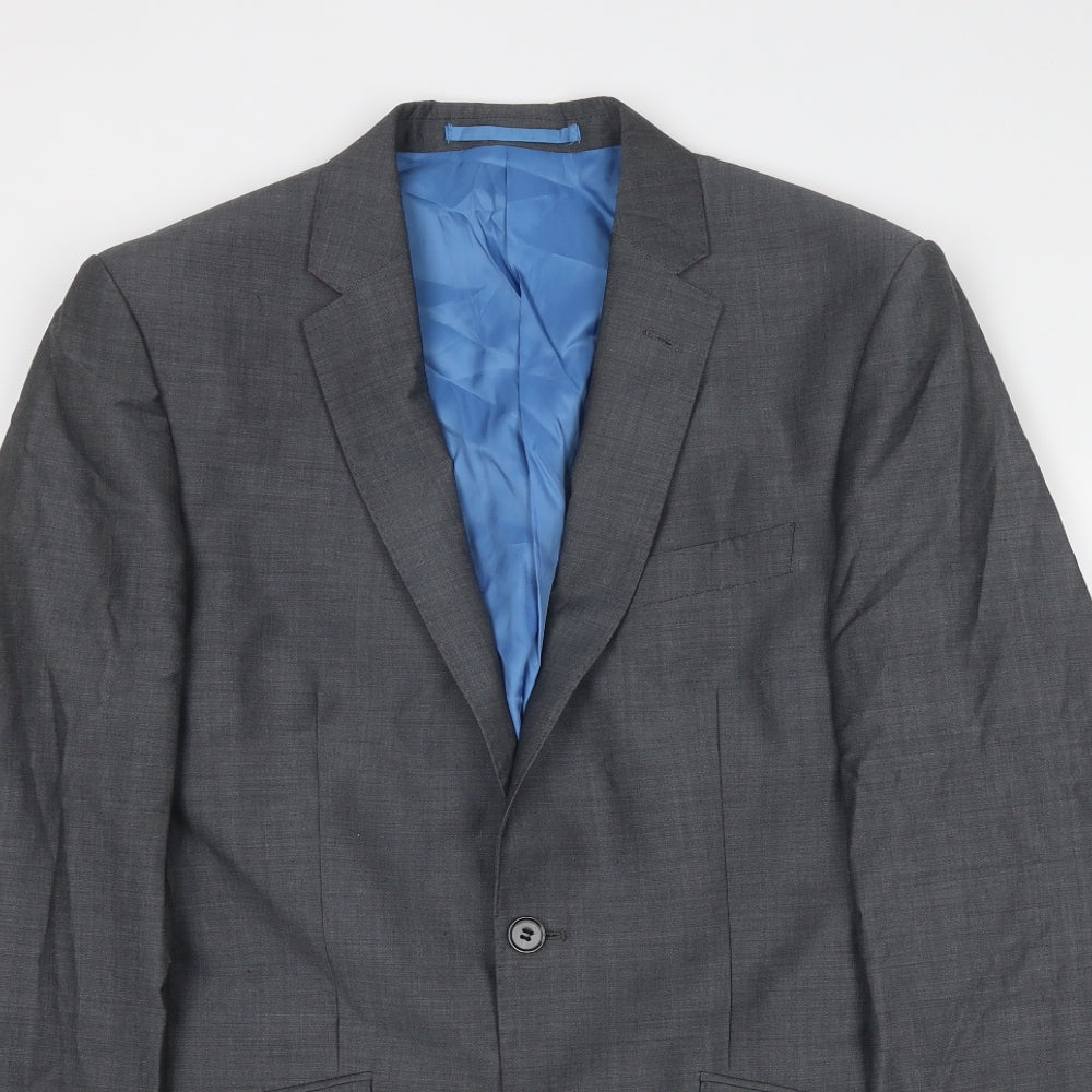 Marks and Spencer Mens Grey Wool Jacket Suit Jacket Size 38 Regular