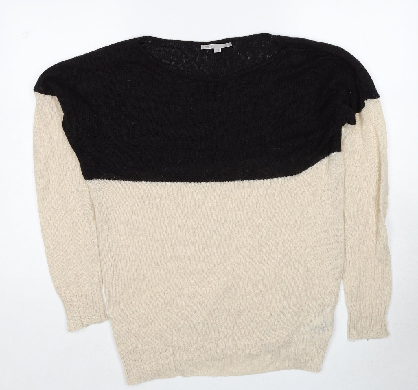 Gap Womens Beige Round Neck Acrylic Pullover Jumper Size M