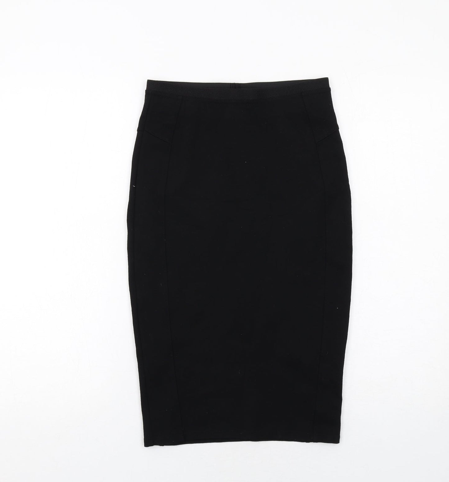 River Island Womens Black Viscose Bandage Skirt Size 8