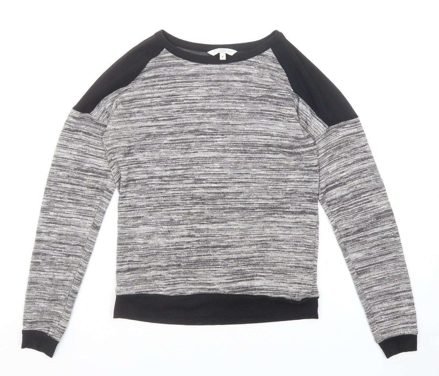New Look Womens Grey Round Neck Polyester Pullover Jumper Size 8