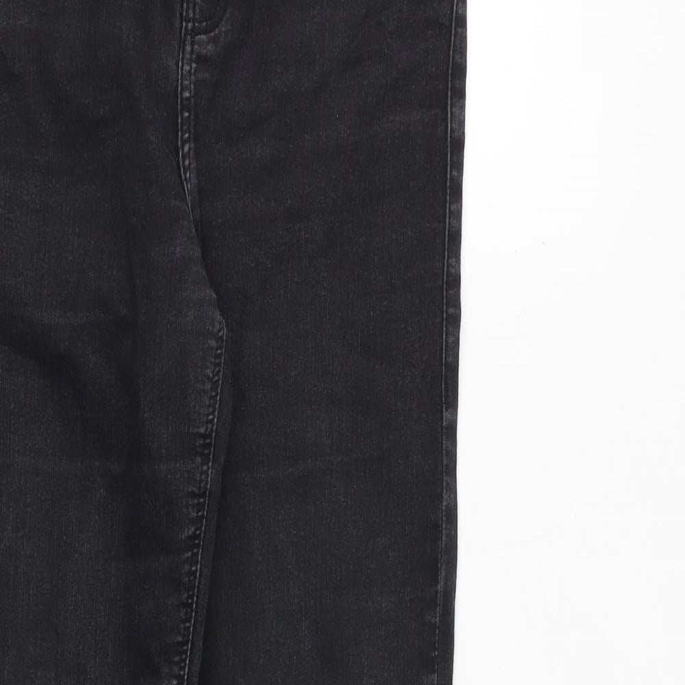 Topshop Womens Grey Cotton Skinny Jeans Size 32 in Regular Zip
