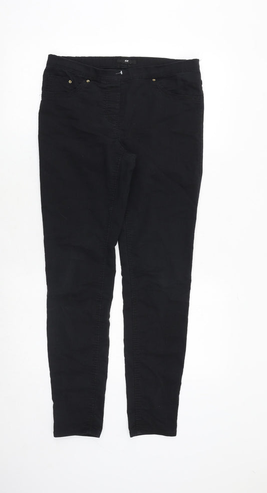 H&M Womens Black Polyester Skinny Jeans Size 31 in Regular