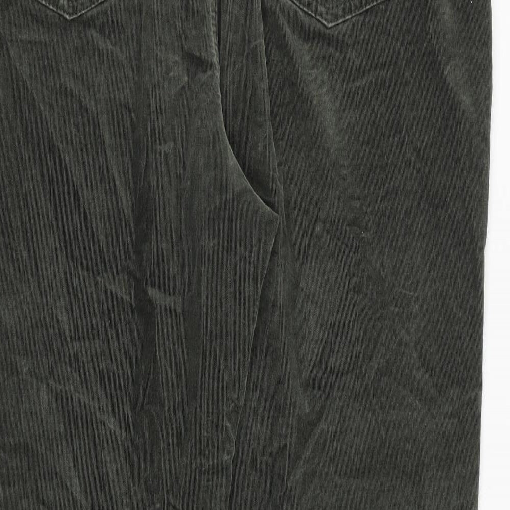 Per Una Womens Green Polyester Trousers Size 36 in Regular Zip