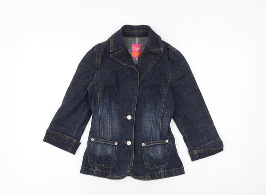 Marks and Spencer Womens Blue Jacket Size 6 Button