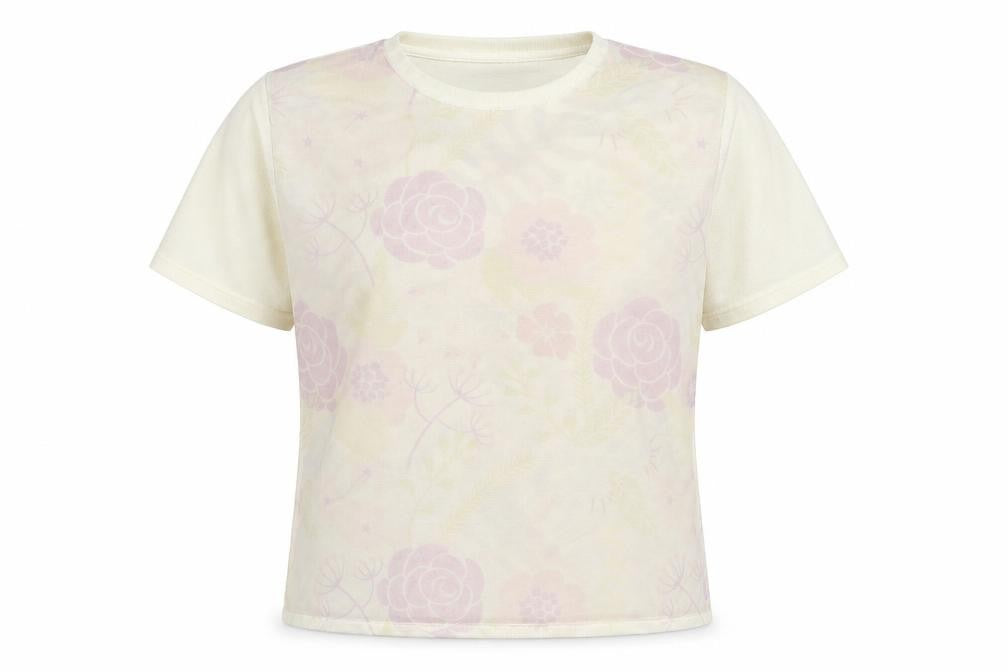 Classics Womens Ivory Round Neck Floral Acrylic Pullover Jumper Size L - Size L-XL